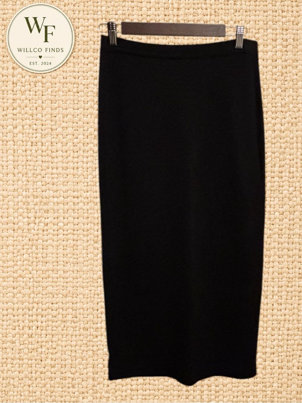 Liz Claiborne Petite Black Wool Blend Maxi Skirt Size 8P